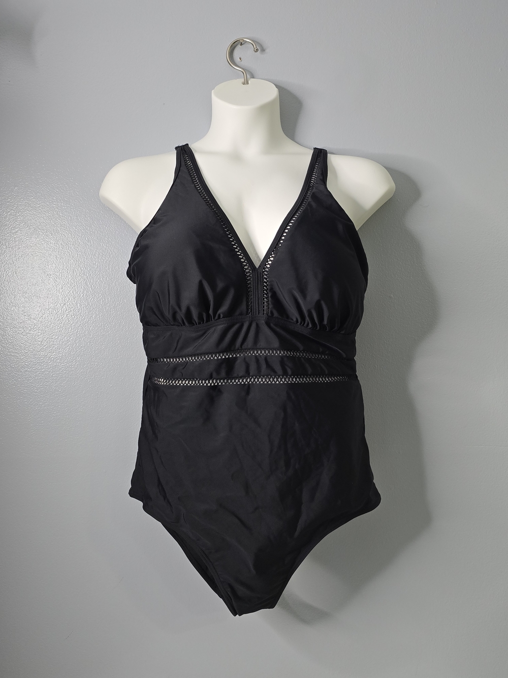 Daci Black V-Neck One-Piece Swimsuit